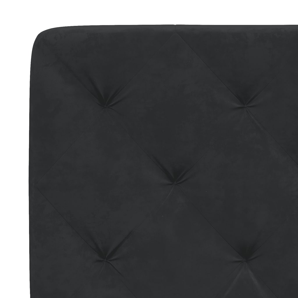 vidaXL Coussin de tête de lit Noir 160 cm Velours