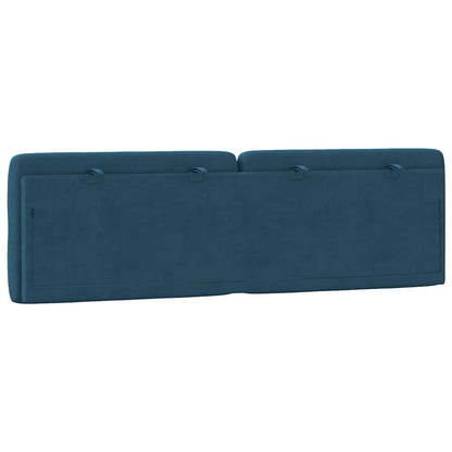 vidaXL Coussin de tête de lit velours bleu 160 cm