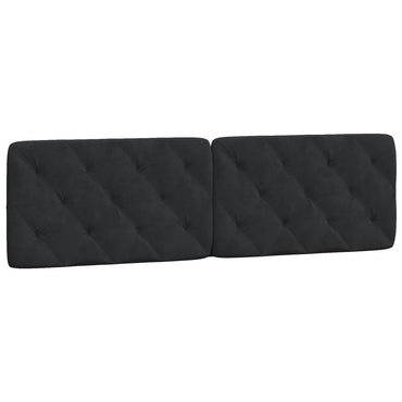 vidaXL Kopfteil-Kissen Schwarz 180 cm Samt
