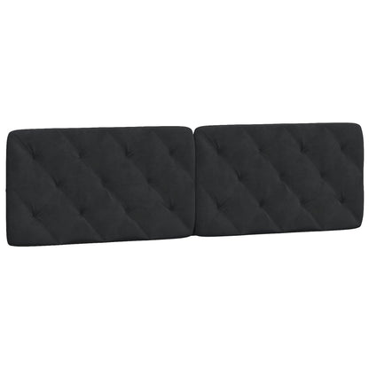 vidaXL Kopfteil-Kissen Schwarz 180 cm Samt
