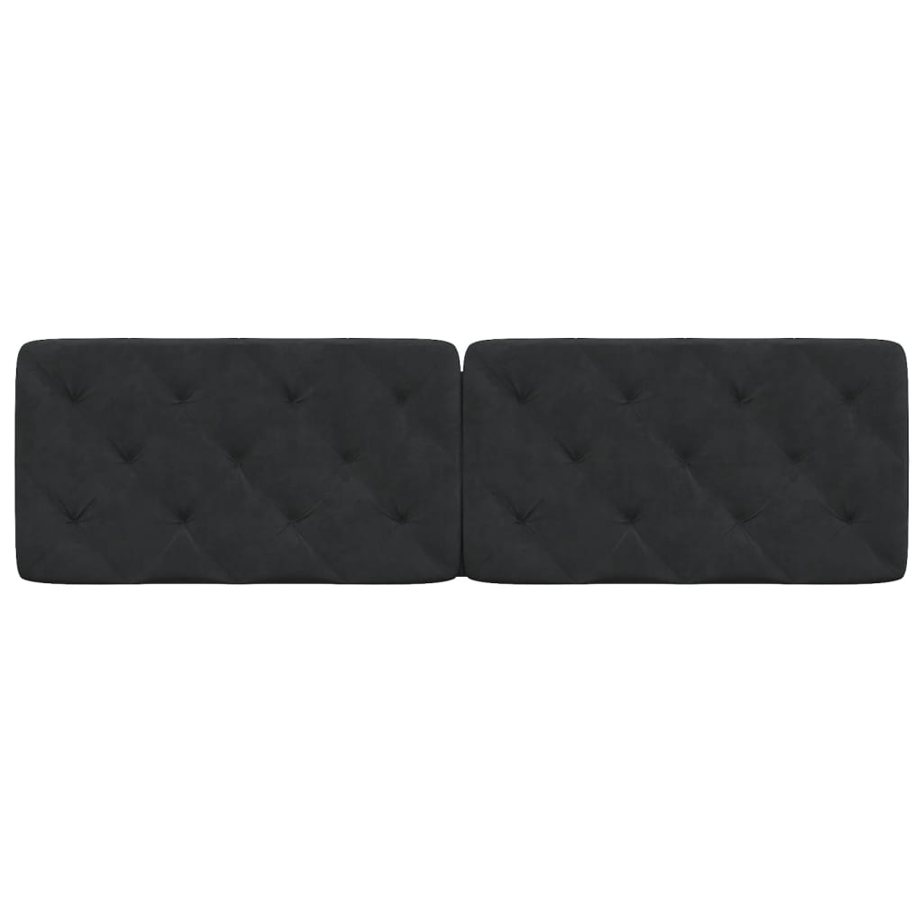 vidaXL Kopfteil-Kissen Schwarz 180 cm Samt
