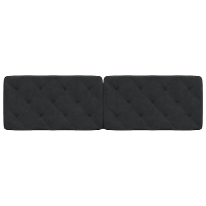 vidaXL Kopfteil-Kissen Schwarz 180 cm Samt