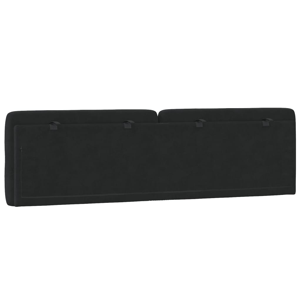 vidaXL Kopfteil-Kissen Schwarz 180 cm Samt
