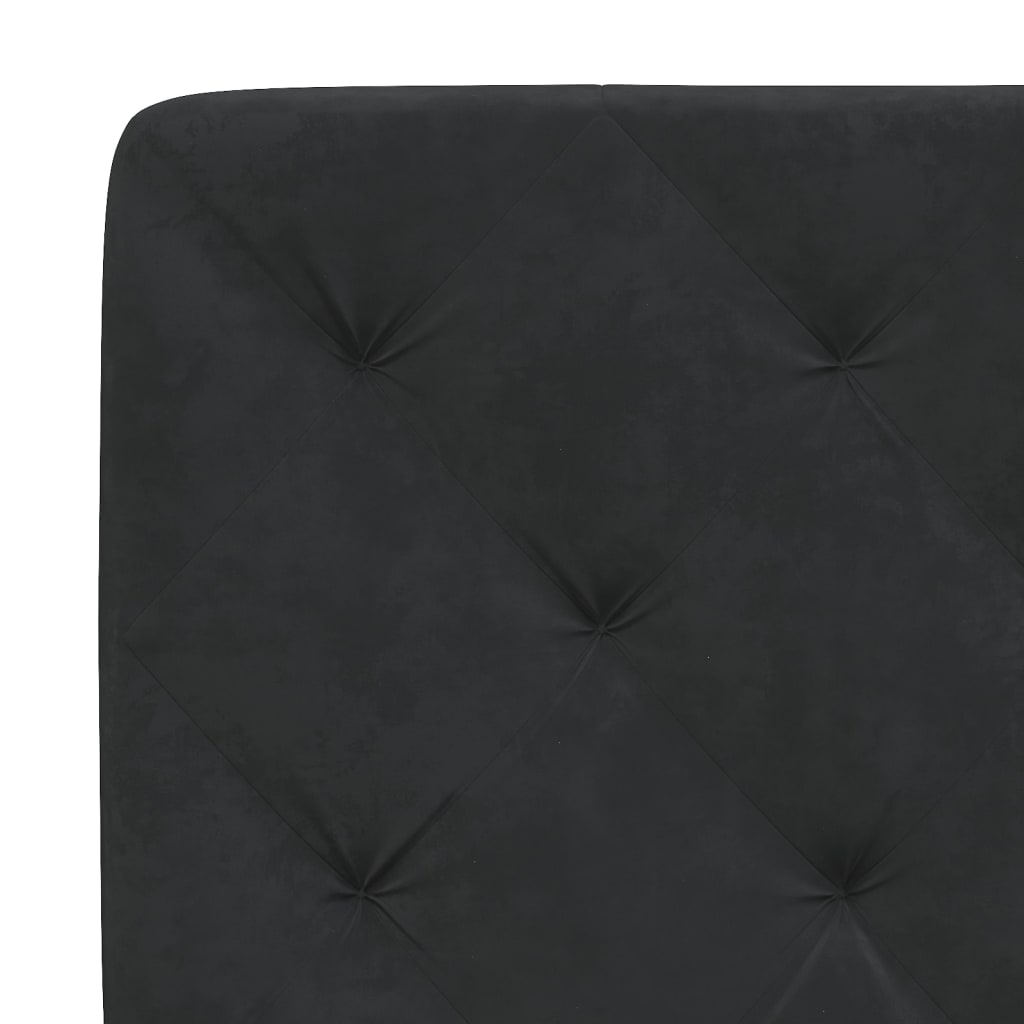 vidaXL Kopfteil-Kissen Schwarz 180 cm Samt