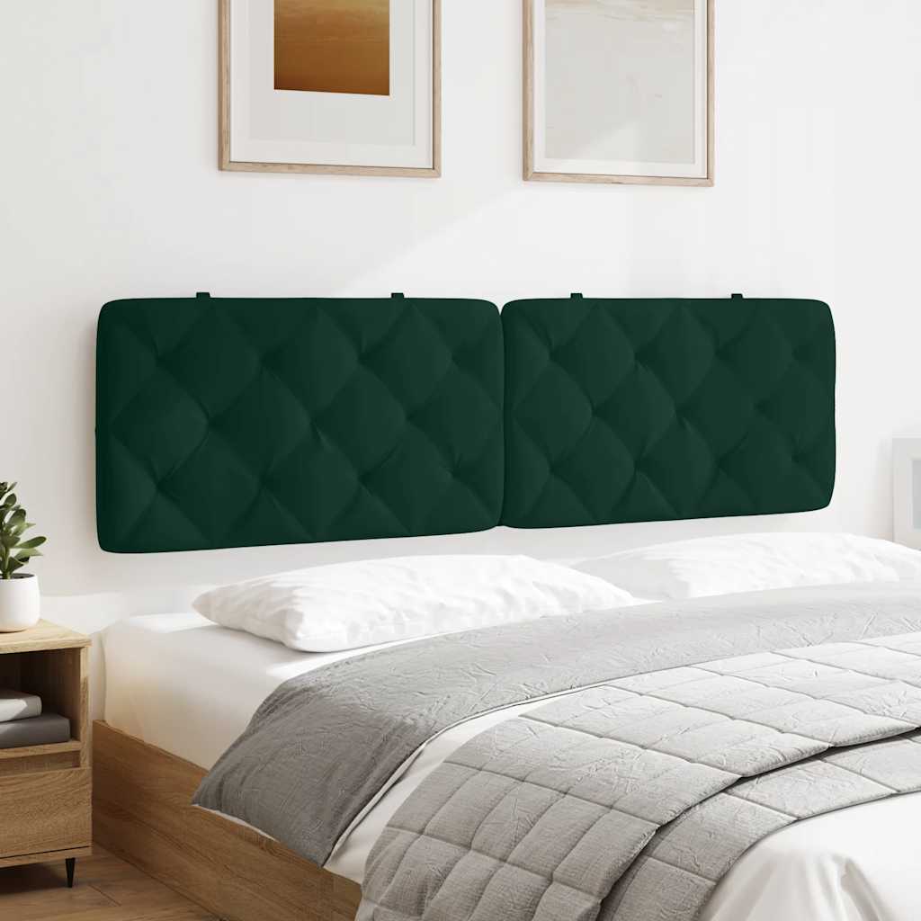 vidaXL Kopfteil-Kissen Dunkelgrün 180 cm Samt