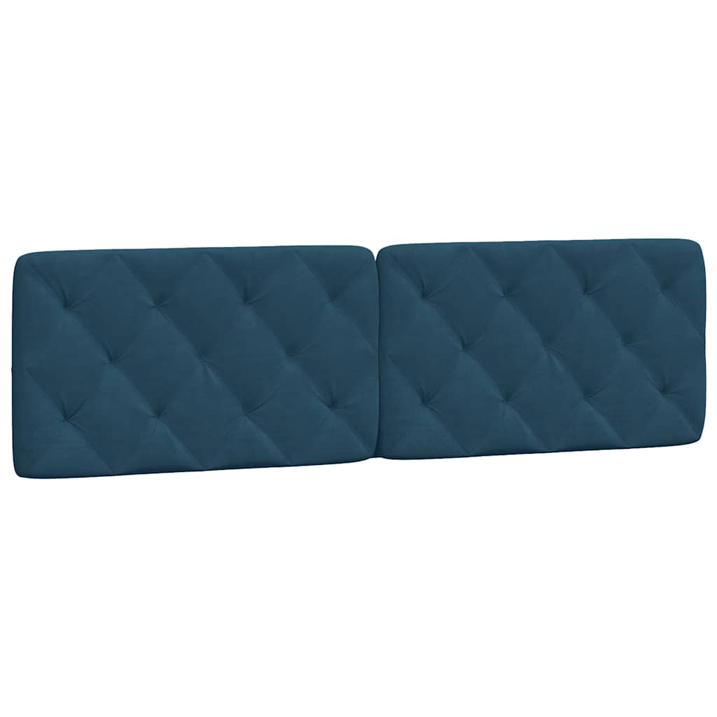 vidaXL Kopfteil-Kissen Blau 180 cm Samt