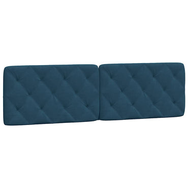 vidaXL Kopfteil-Kissen Blau 180 cm Samt