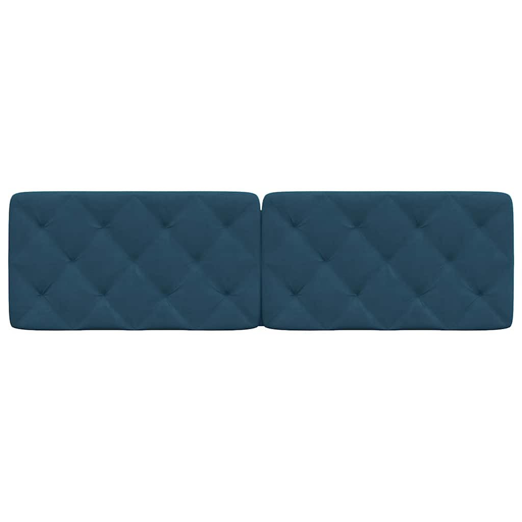 vidaXL Kopfteil-Kissen Blau 180 cm Samt