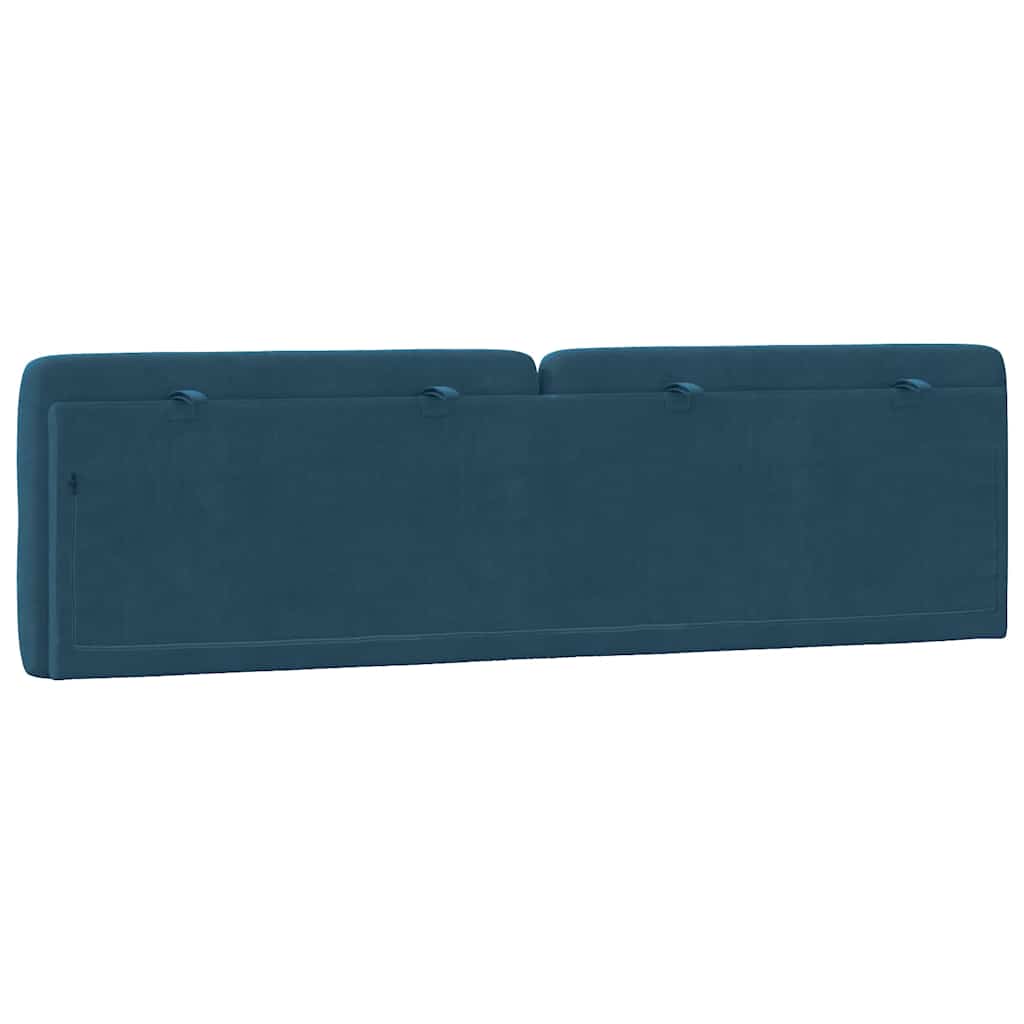 vidaXL Kopfteil-Kissen Blau 180 cm Samt