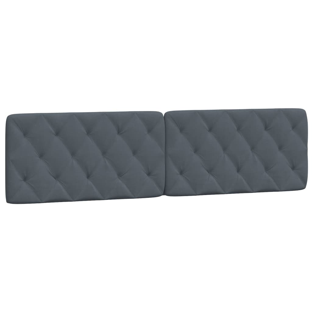 vidaXL Kopfteil-Kissen Dunkelgrau 200 cm Samt