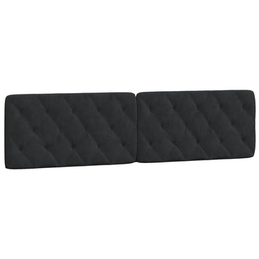 vidaXL Kopfteil-Kissen Schwarz 200 cm Samt