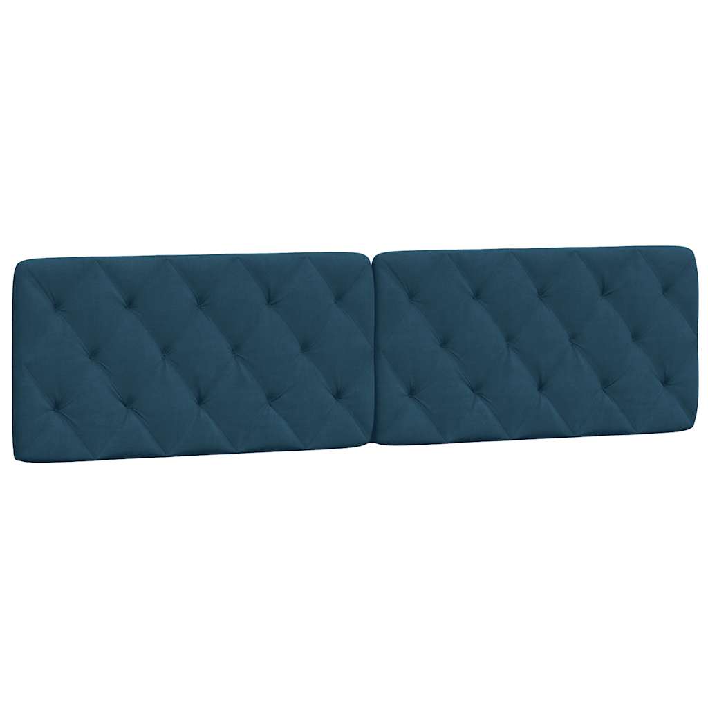 vidaXL Kopfteil-Kissen Blau 200 cm Samt