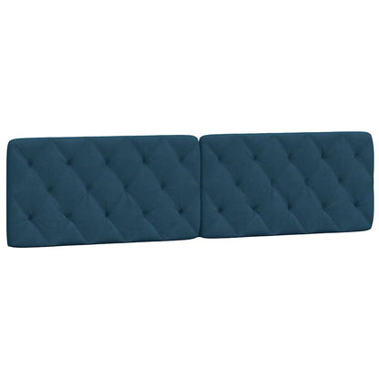 vidaXL Kopfteil-Kissen Blau 200 cm Samt