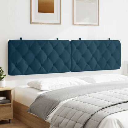 vidaXL Kopfteil-Kissen Blau 200 cm Samt