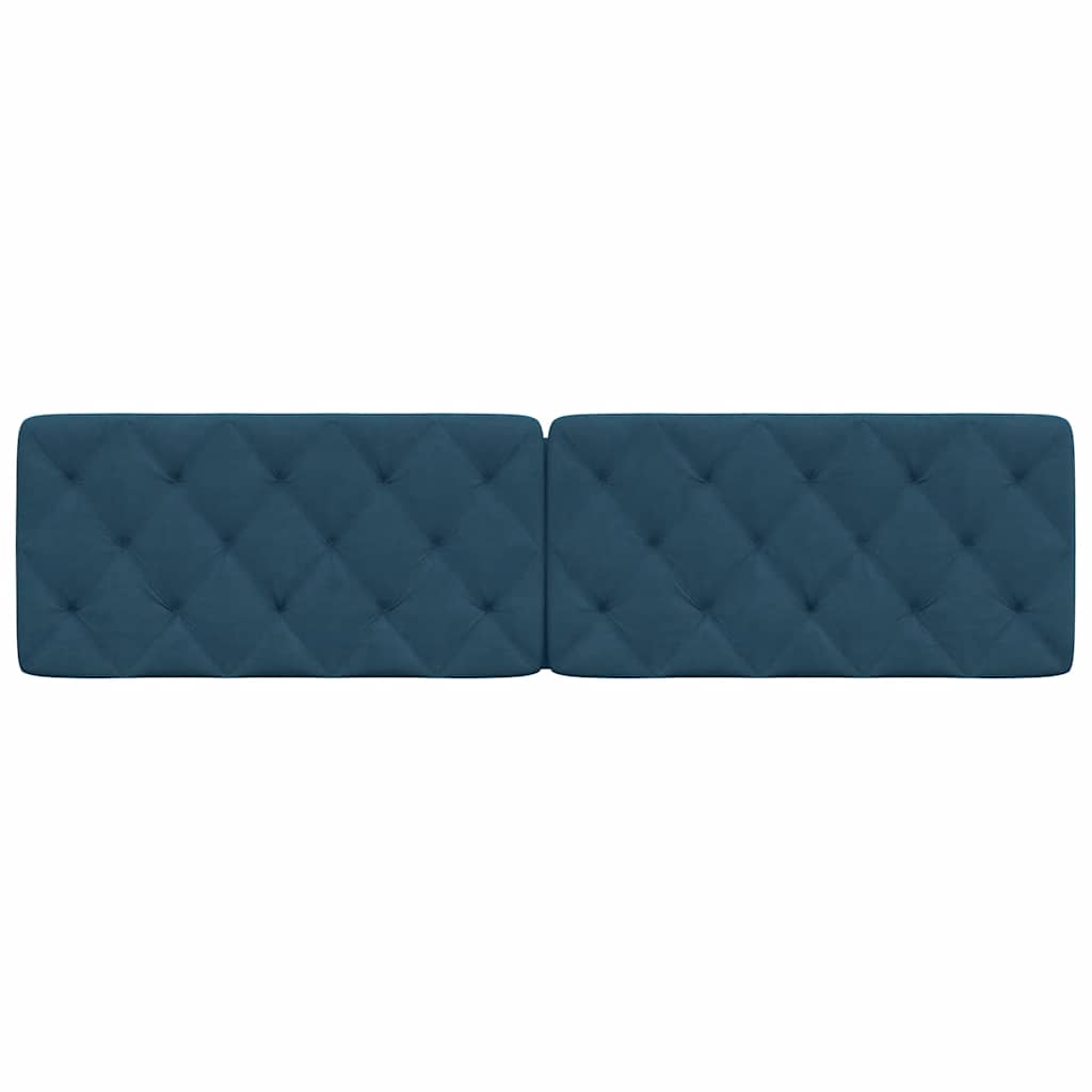 vidaXL Kopfteil-Kissen Blau 200 cm Samt