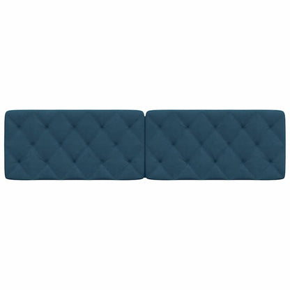 vidaXL Kopfteil-Kissen Blau 200 cm Samt