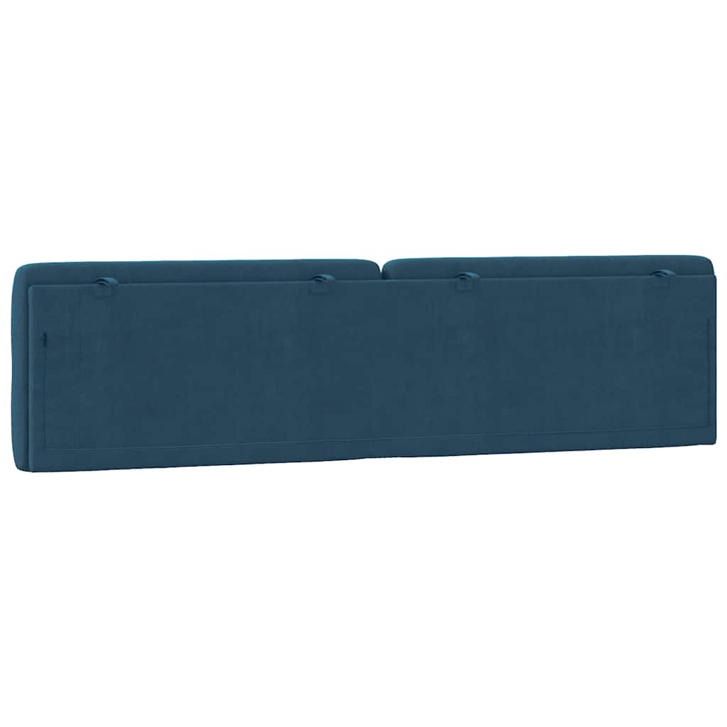 vidaXL Kopfteil-Kissen Blau 200 cm Samt