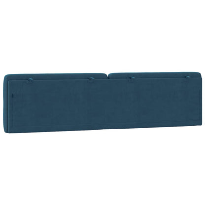 vidaXL Kopfteil-Kissen Blau 200 cm Samt