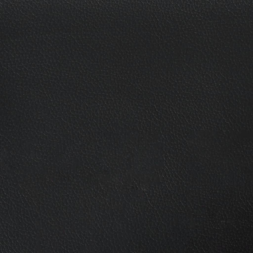 Kopfteil-Kissen "Viana" Schwarz 80 cm Kunstleder