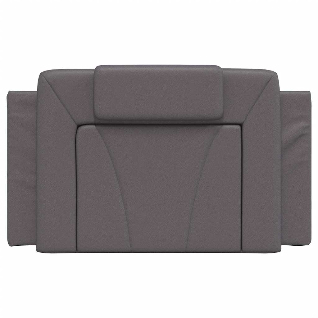 vidaXL Kopfteil-Kissen "Viana" Grau 80 cm Kunstleder