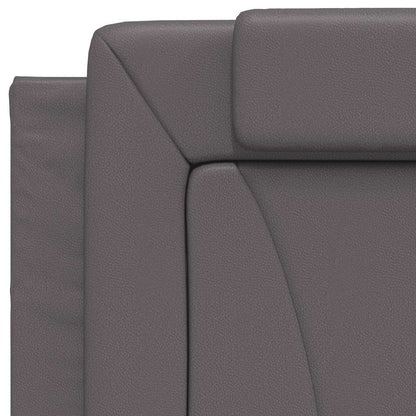 vidaXL Kopfteil-Kissen "Viana" Grau 80 cm Kunstleder