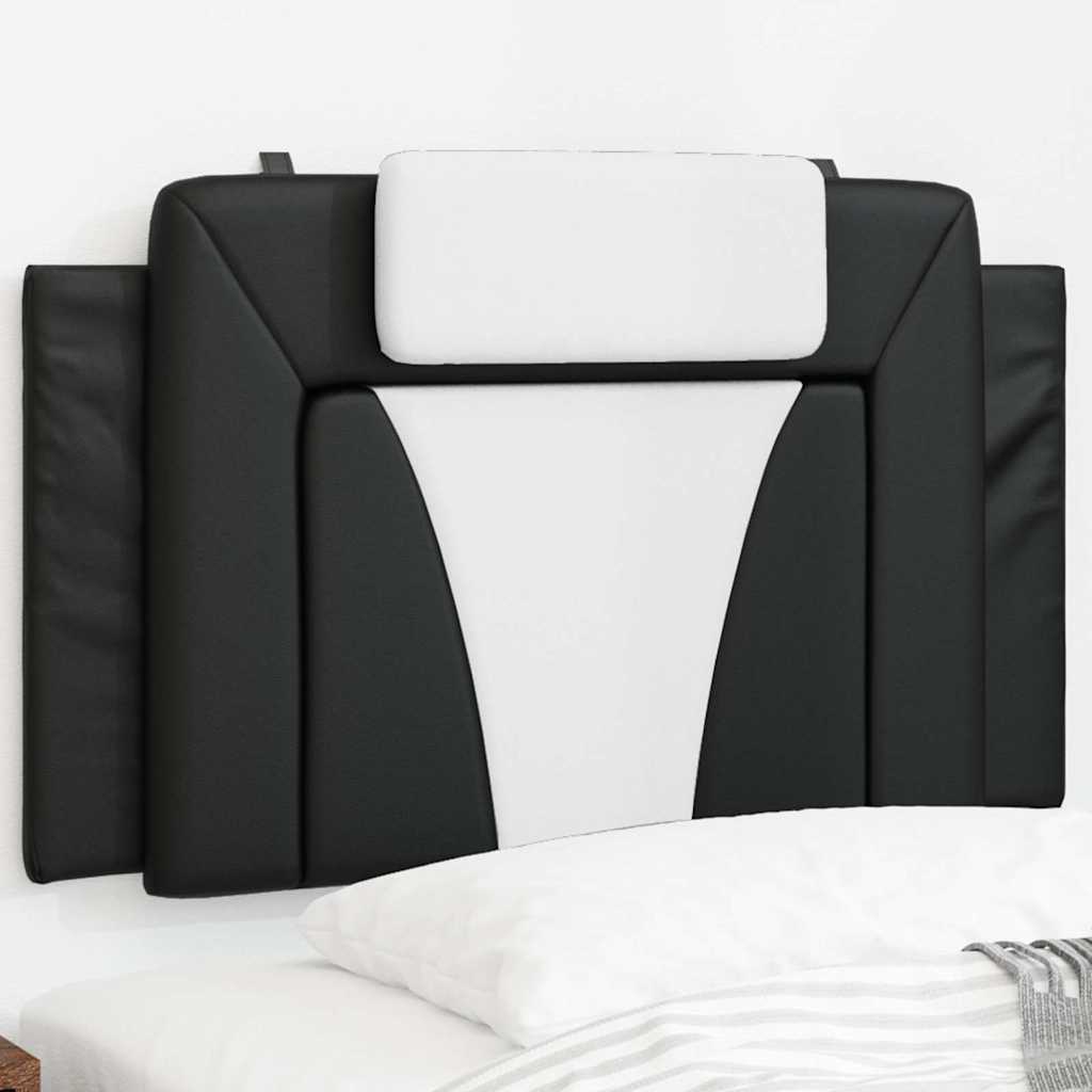 vidaXL Kopfteil-Kissen "Viana" Schwarz und Weiß 80 cm Kunstleder