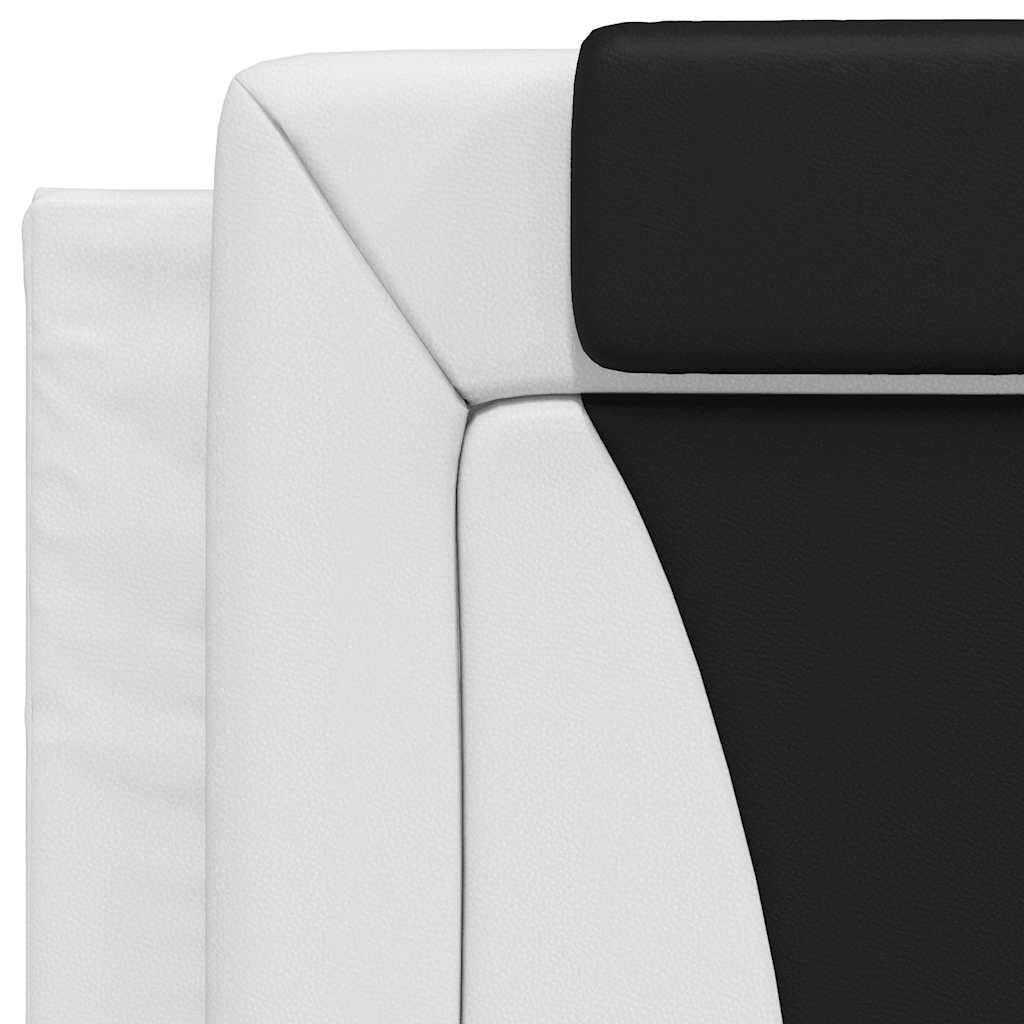 vidaXL Kopfteil-Kissen "Viana" Weiß und Schwarz 80 cm Kunstleder