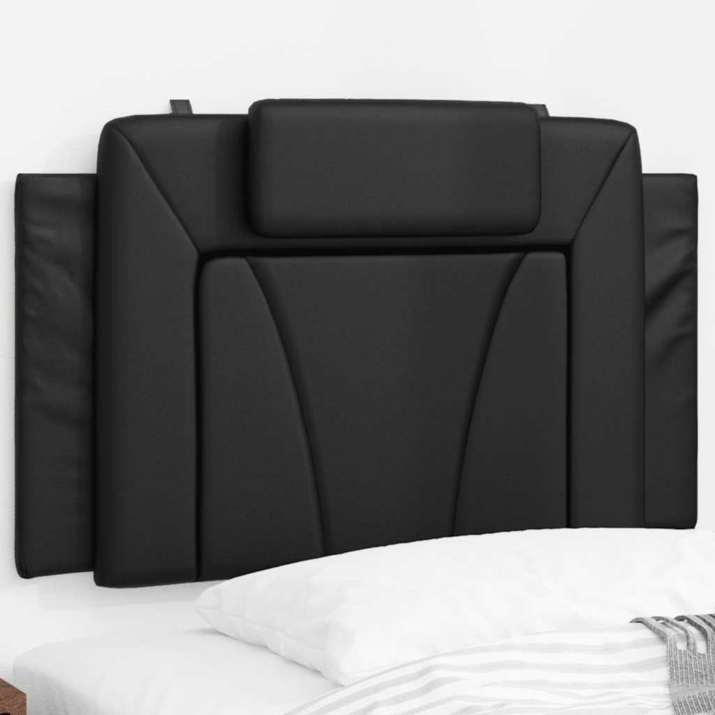 vidaXL Kopfteil-Kissen "Viana" Schwarz 90 cm Kunstleder