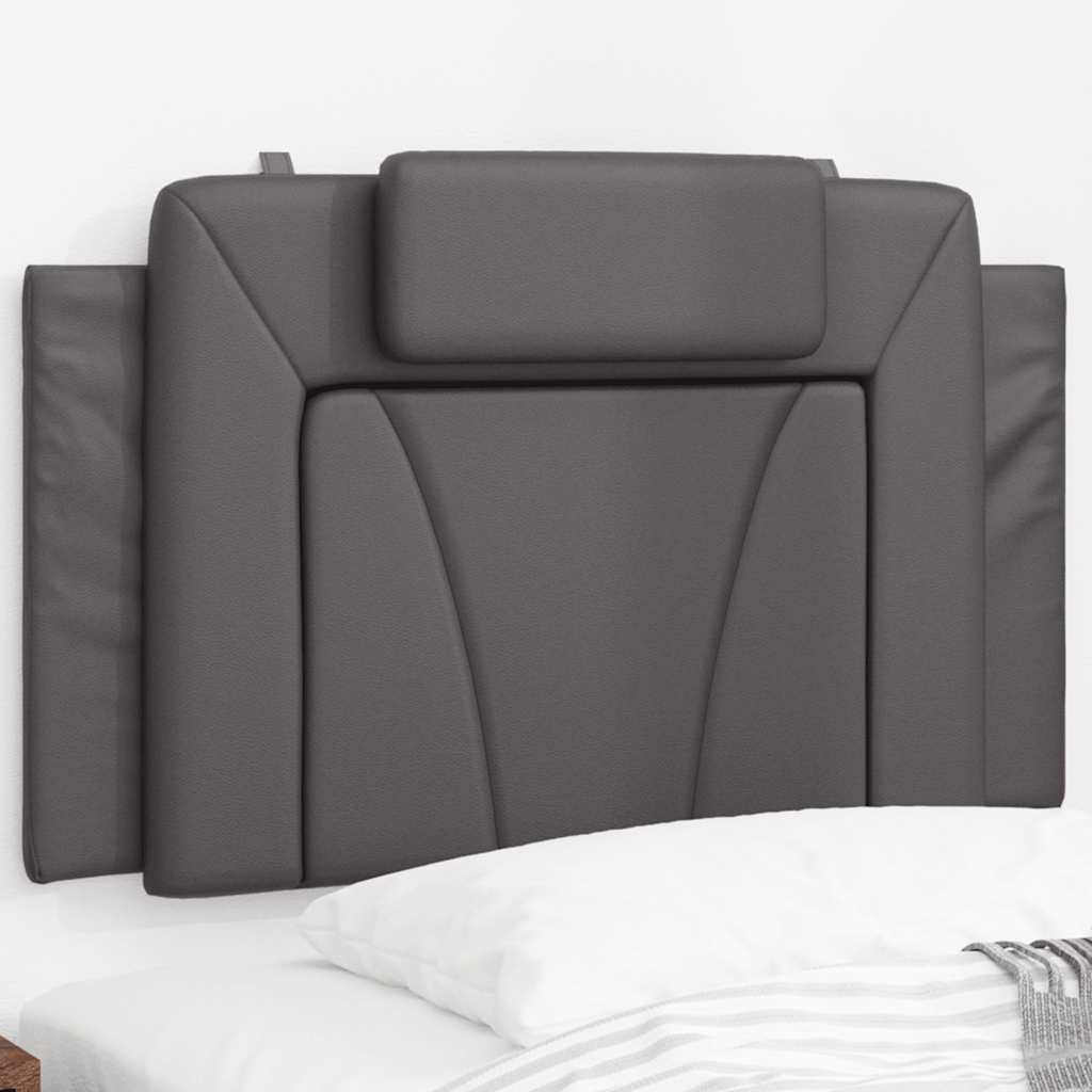 vidaXL Kopfteil-Kissen "Viana" Grau 90 cm Kunstleder