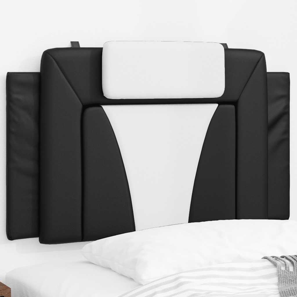 vidaXL Kopfteil-Kissen "Viana" Schwarz und Weiß 90 cm Kunstleder