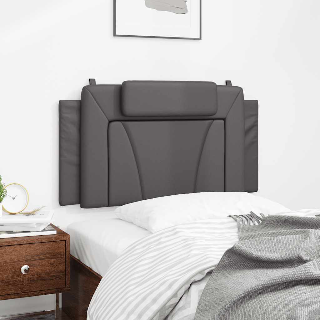 vidaXL Kopfteil-Kissen "Viana" Grau 100 cm Kunstleder