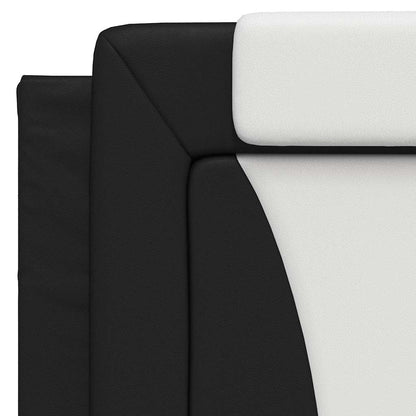 vidaXL Kopfteil-Kissen "Viana" Schwarz und Weiß 100 cm Kunstleder