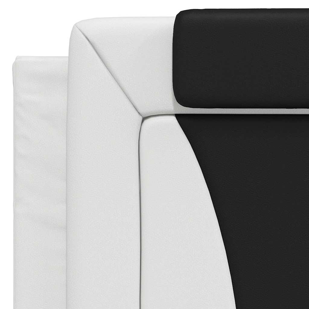 vidaXL Kopfteil-Kissen "Viana" Weiß und Schwarz 100 cm Kunstleder
