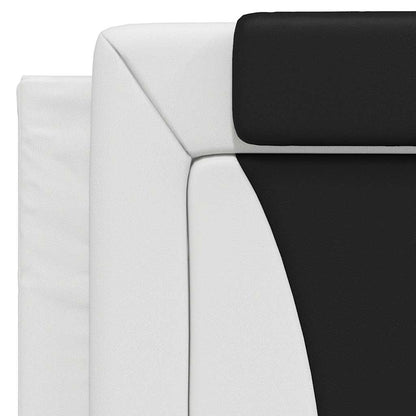 vidaXL Kopfteil-Kissen "Viana" Weiß und Schwarz 100 cm Kunstleder