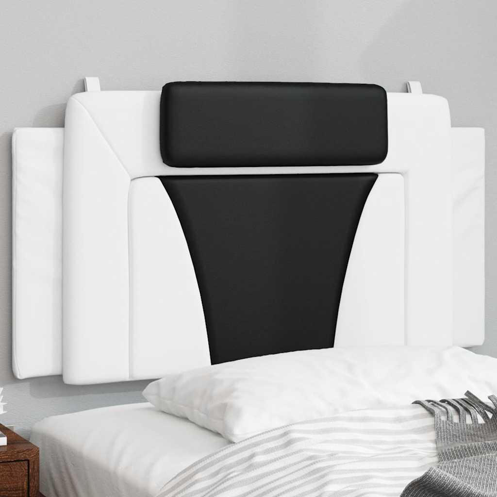 vidaXL Kopfteil-Kissen "Viana" Weiß und Schwarz 100 cm Kunstleder