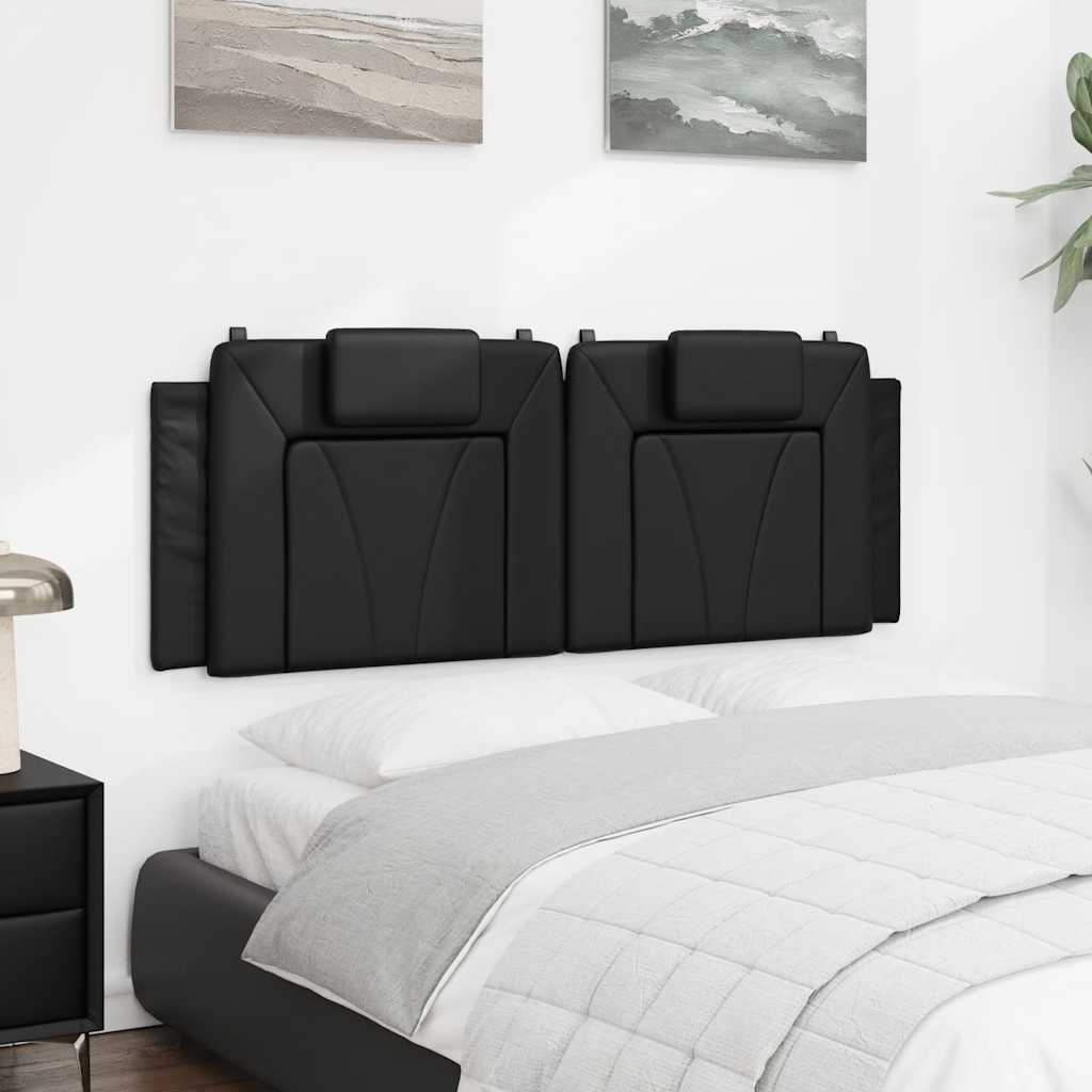vidaXL Kopfteil-Kissen "Viana" Schwarz 120 cm Kunstleder