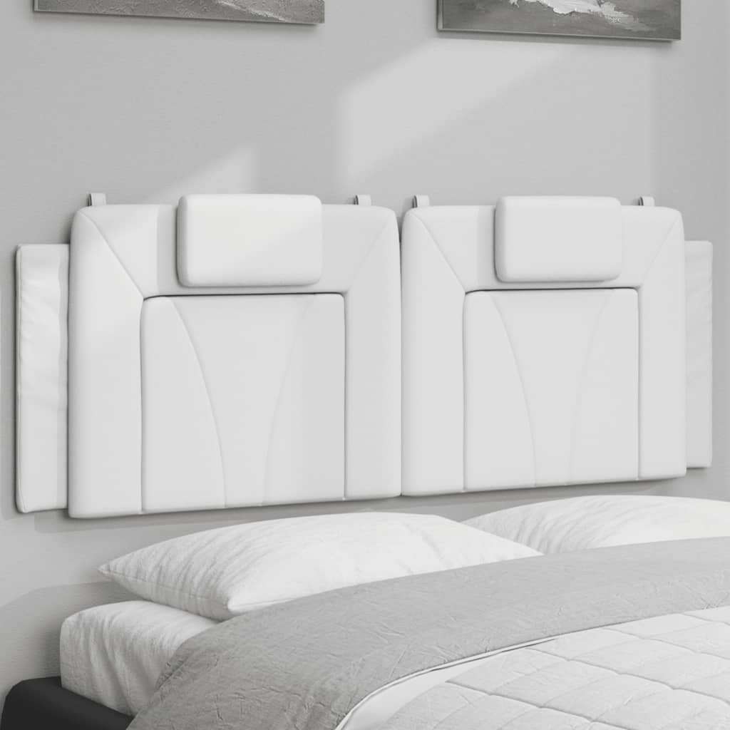 vidaXL Kopfteil-Kissen "Viana" Weiß 120 cm Kunstleder