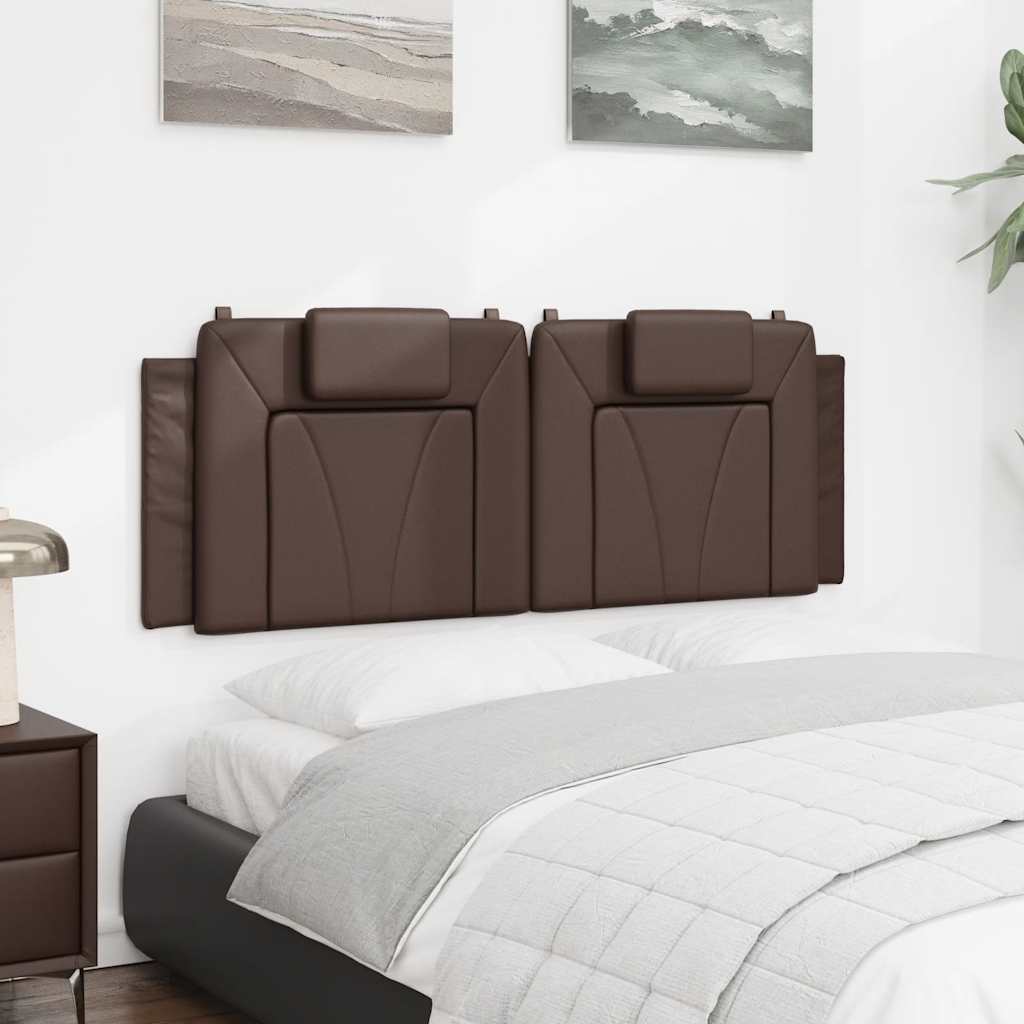 vidaXL Kopfteil-Kissen "Viana" Braun 120 cm Kunstleder