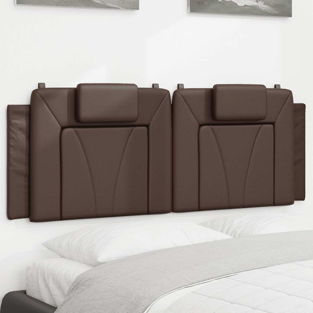 vidaXL Kopfteil-Kissen "Viana" Braun 120 cm Kunstleder