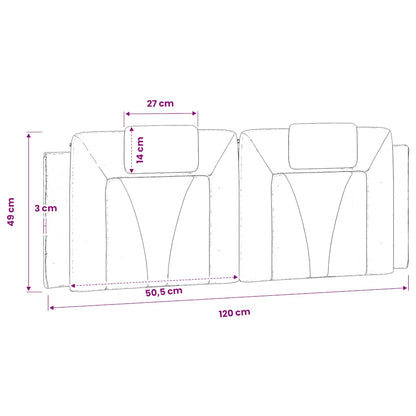 vidaXL Kopfteil-Kissen "Viana" Cappuccino-Braun 120 cm Kunstleder