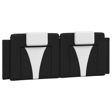 vidaXL Kopfteil-Kissen "Viana" Schwarz und Weiß 120 cm Kunstleder