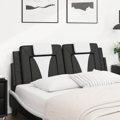 vidaXL Kopfteil-Kissen "Viana" Schwarz und Weiß 120 cm Kunstleder