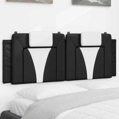 vidaXL Kopfteil-Kissen "Viana" Schwarz und Weiß 120 cm Kunstleder