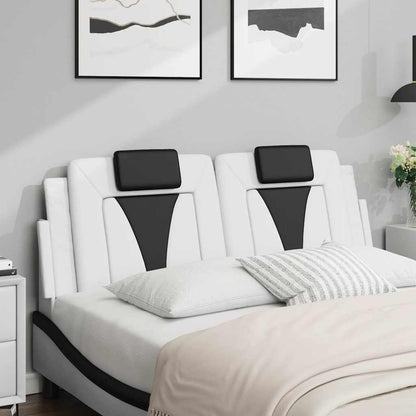 vidaXL Kopfteil-Kissen "Viana" Weiß und Schwarz 120 cm Kunstleder