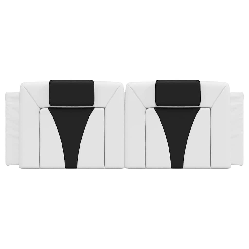 vidaXL Kopfteil-Kissen "Viana" Weiß und Schwarz 120 cm Kunstleder