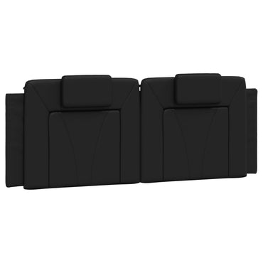 vidaXL Kopfteil-Kissen "Viana" Schwarz 140 cm Kunstleder