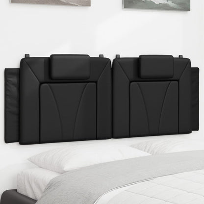 vidaXL Kopfteil-Kissen "Viana" Schwarz 140 cm Kunstleder