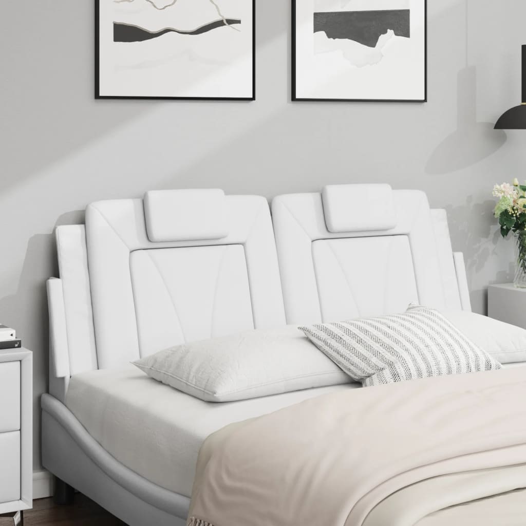 vidaXL Kopfteil-Kissen "Viana" Weiß 140 cm Kunstleder