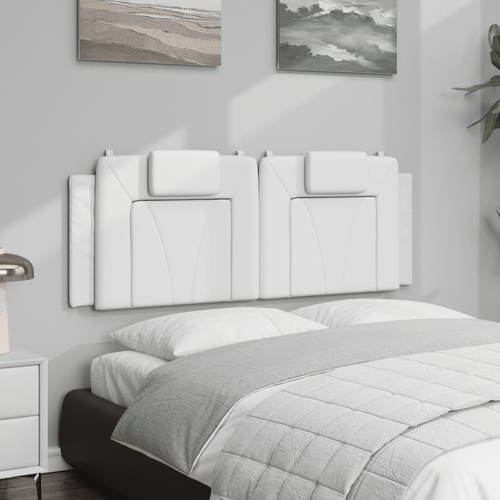 vidaXL Kopfteil-Kissen "Viana" Weiß 140 cm Kunstleder