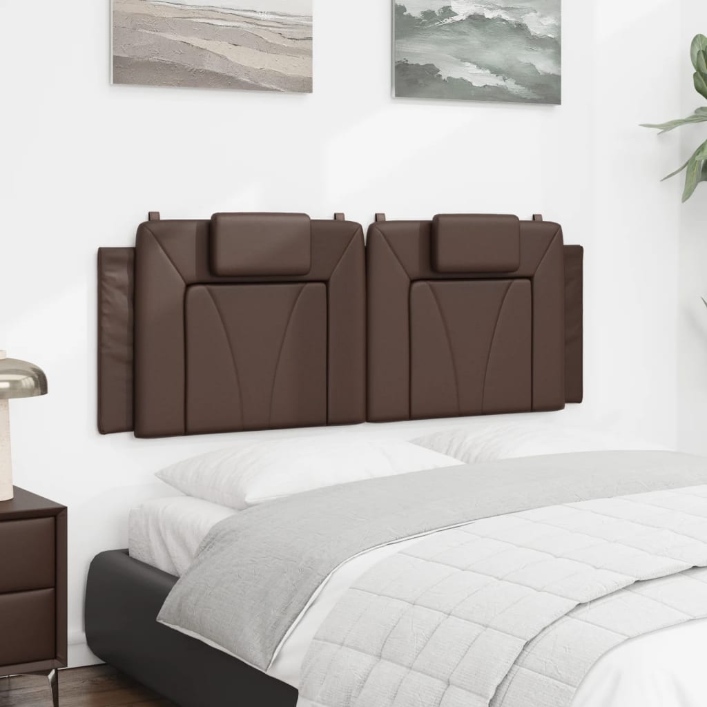 vidaXL Kopfteil-Kissen "Viana" Braun 140 cm Kunstleder